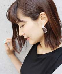 MODE ROBE（モードローブ）の「メタルボタンマーブルピアス（ピアス（両耳用））」