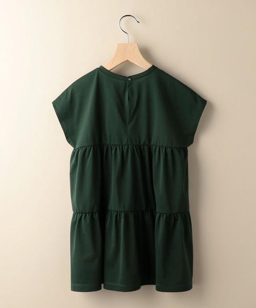 BEAUTY&YOUTH UNITED ARROWS（ビューティーアンドユースユナイテッドアローズ）の「BY ティアードフレンチスリーブカットソー о（Tシャツ/カットソー・レディース・ブラック/ホワイト/ダークグリーン・FREE）」の4枚目の写真