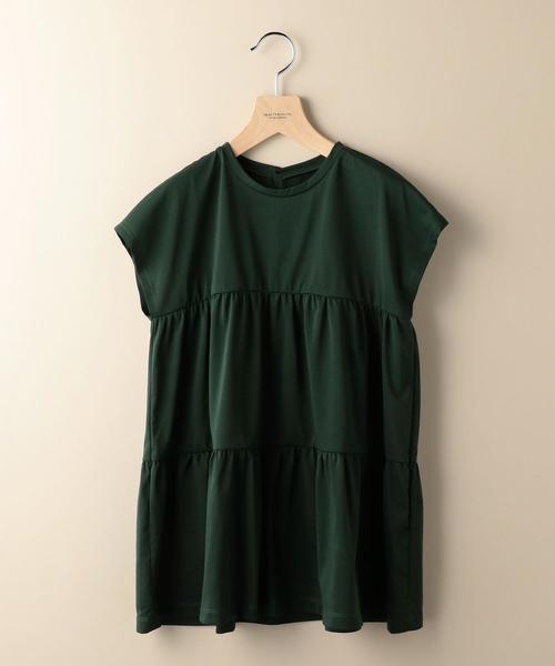 BEAUTY&YOUTH UNITED ARROWS（ビューティーアンドユースユナイテッドアローズ）の「BY ティアードフレンチスリーブカットソー о（Tシャツ/カットソー・レディース・ブラック/ホワイト/ダークグリーン・FREE）」の8枚目の写真