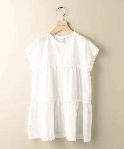 BEAUTY&YOUTH UNITED ARROWS（ビューティーアンドユースユナイテッドアローズ）の「BY ティアードフレンチスリーブカットソー о（Tシャツ/カットソー・レディース・ブラック/ホワイト/ダークグリーン・FREE）」の7枚目の写真