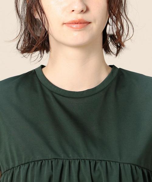 BEAUTY&YOUTH UNITED ARROWS（ビューティーアンドユースユナイテッドアローズ）の「BY ティアードフレンチスリーブカットソー о（Tシャツ/カットソー・レディース・ブラック/ホワイト/ダークグリーン・FREE）」の17枚目の写真