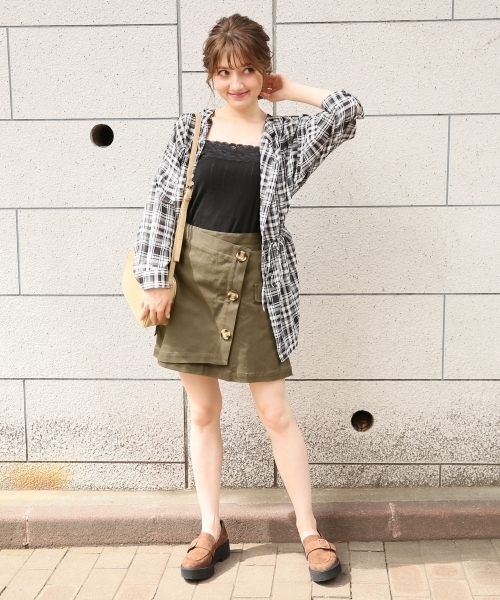 Heather（ヘザー）の「ＢＩＧフードチェックシャツ　　803076（シャツ/ブラウス・レディース・ホワイト×ブラック/ブラウン系その他/パープル系その他・FREE）」の11枚目の写真