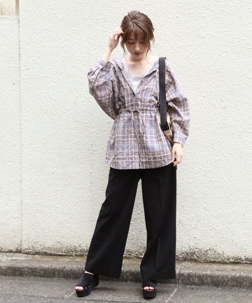 Heather（ヘザー）の「BIGフードチェックシャツ 803076（シャツ