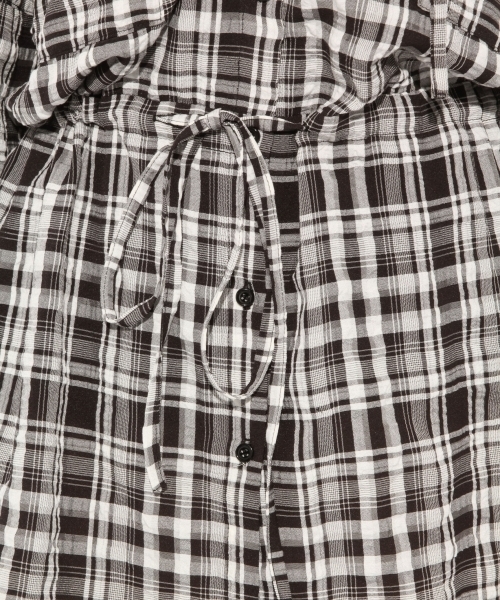 Heather（ヘザー）の「ＢＩＧフードチェックシャツ　　803076（シャツ/ブラウス・レディース・ホワイト×ブラック/ブラウン系その他/パープル系その他・FREE）」の20枚目の写真