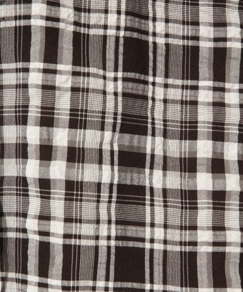 Heather（ヘザー）の「ＢＩＧフードチェックシャツ　　803076（シャツ/ブラウス・レディース・ホワイト×ブラック/ブラウン系その他/パープル系その他・FREE）」の8枚目の写真