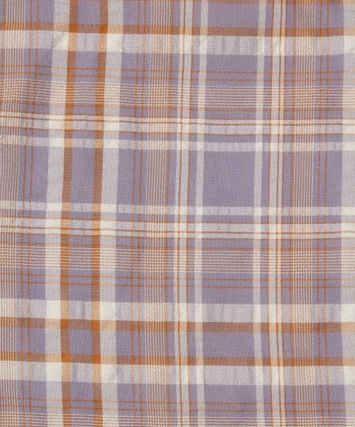 Heather（ヘザー）の「ＢＩＧフードチェックシャツ　　803076（シャツ/ブラウス・レディース・ホワイト×ブラック/ブラウン系その他/パープル系その他・FREE）」の6枚目の写真