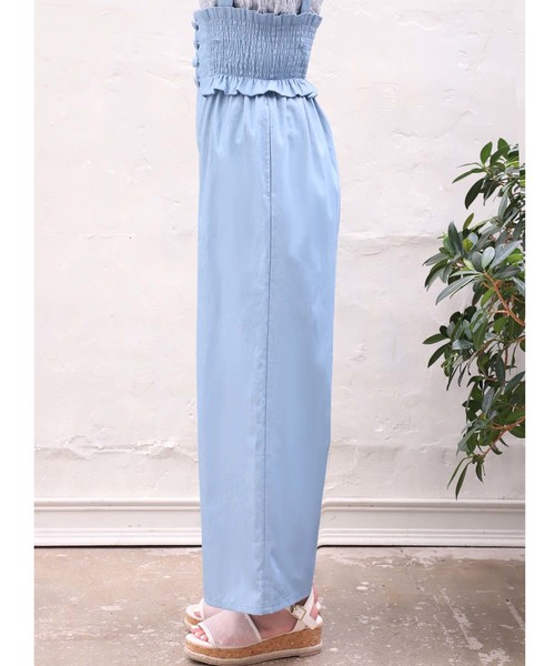 one after another NICE CLAUP（ワンアフターアナザーナイスクラップ）の「シャーリングサス付き パンツ（その他パンツ・レディース・ブラック/ネイビー/サックスブルー/グレー系その他/チェック・FREE）」の13枚目の写真