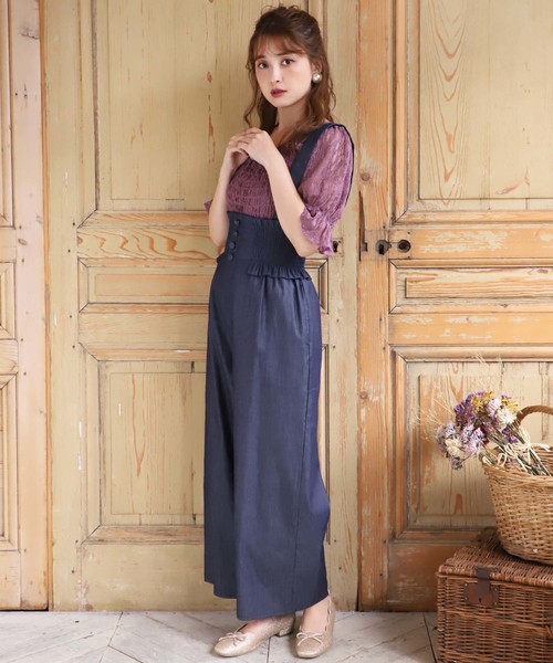 one after another NICE CLAUP（ワンアフターアナザーナイスクラップ）の「シャーリングサス付き パンツ（その他パンツ・レディース・ブラック/ネイビー/サックスブルー/グレー系その他/チェック・FREE）」の17枚目の写真