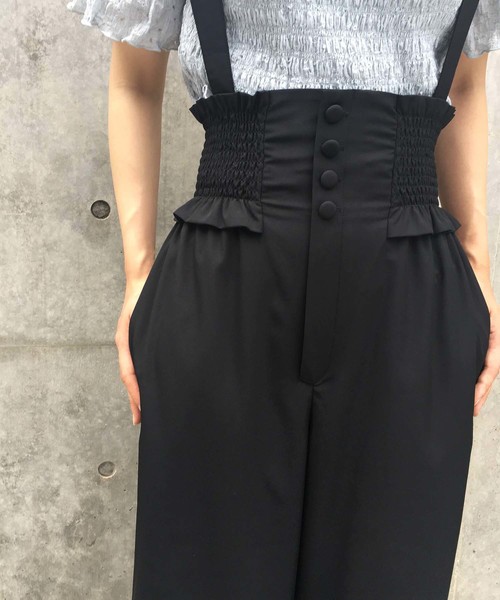 one after another NICE CLAUP（ワンアフターアナザーナイスクラップ）の「シャーリングサス付き パンツ（その他パンツ・レディース・ブラック/ネイビー/サックスブルー/グレー系その他/チェック・FREE）」の19枚目の写真