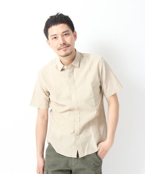 GLOBAL WORK(グローバルワーク)の「【GLOBAL WORK】メンアサシャツ/半袖(シャツ/ブラウス・メンズ・イエロー/ブルー/その他/グリーン/その他3/その他2/ホワイト系その他/イエロー系その他/ピンク系その他/グリーン系その他/ブルー系その他/ネイビー/パープル/ピンク/ホワイト・MEDIUM/SMALL/LARGE/X-LARGE)」の3枚目の写真
