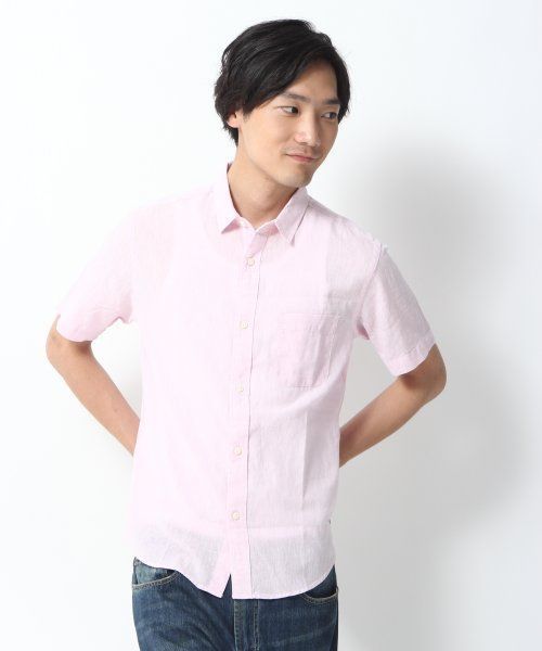 GLOBAL WORK(グローバルワーク)の「【GLOBAL WORK】メンアサシャツ/半袖(シャツ/ブラウス・メンズ・イエロー/ブルー/その他/グリーン/その他3/その他2/ホワイト系その他/イエロー系その他/ピンク系その他/グリーン系その他/ブルー系その他/ネイビー/パープル/ピンク/ホワイト・MEDIUM/SMALL/LARGE/X-LARGE)」の1枚目の写真