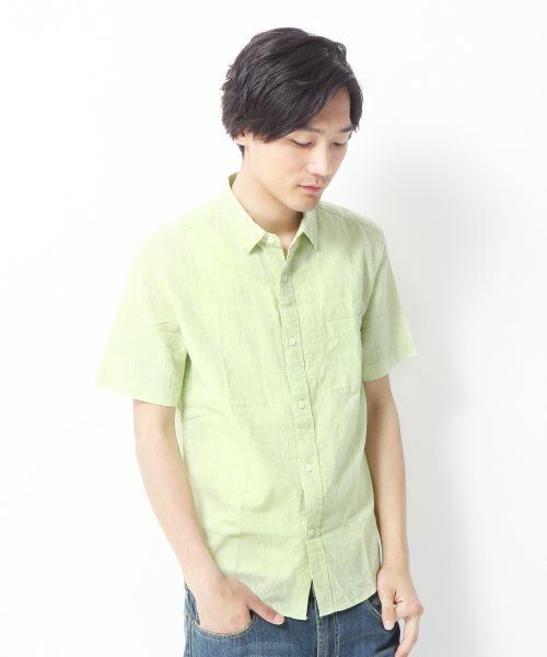 GLOBAL WORK(グローバルワーク)の「【GLOBAL WORK】メンアサシャツ/半袖(シャツ/ブラウス・メンズ・イエロー/ブルー/その他/グリーン/その他3/その他2/ホワイト系その他/イエロー系その他/ピンク系その他/グリーン系その他/ブルー系その他/ネイビー/パープル/ピンク/ホワイト・MEDIUM/SMALL/LARGE/X-LARGE)」の4枚目の写真