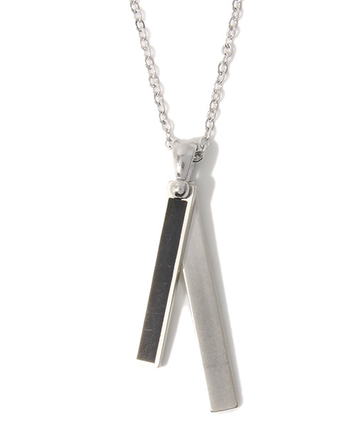 WEGO（ウィゴー）の「WEGO/2連プレートネックレス（ネックレス・メンズ・ブラック/シルバー・FREE）」の2枚目の写真