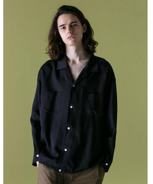 MONKEY TIME（モンキータイム）の「＜monkey time＞ RAYON TWILL OPEN SHIRT/シャツ ◆（シャツ/ブラウス・メンズ・ブラック/ダークグリーン/ライトグレー・LARGE/MEDIUM/SMALL/X-LARGE）」の10枚目の写真