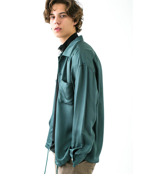 MONKEY TIME（モンキータイム）の「＜monkey time＞ RAYON TWILL OPEN SHIRT/シャツ ◆（シャツ/ブラウス・メンズ・ブラック/ダークグリーン/ライトグレー・LARGE/MEDIUM/SMALL/X-LARGE）」の14枚目の写真