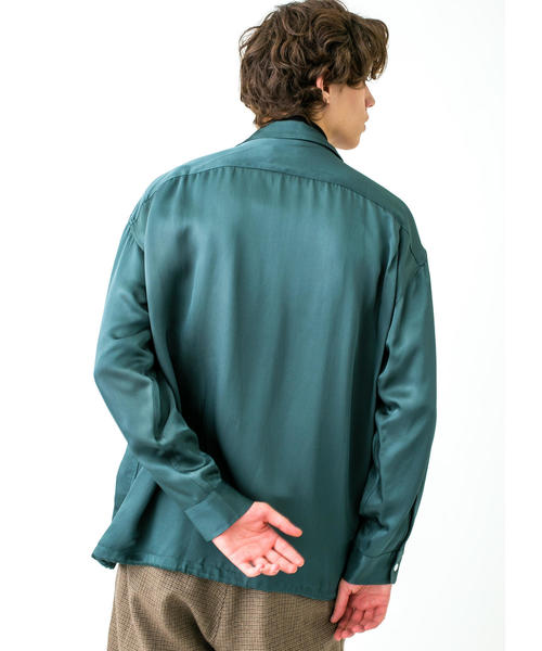 MONKEY TIME（モンキータイム）の「＜monkey time＞ RAYON TWILL OPEN SHIRT/シャツ ◆（シャツ/ブラウス・メンズ・ブラック/ダークグリーン/ライトグレー・LARGE/MEDIUM/SMALL/X-LARGE）」の13枚目の写真