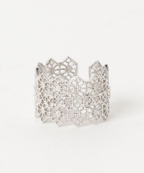 カヤ(カヤ)の「【カヤ】透かし花 幅広リング(リング・レディース・シルバー/ゴールド/ピンクゴールド・FREE)」の2枚目の写真