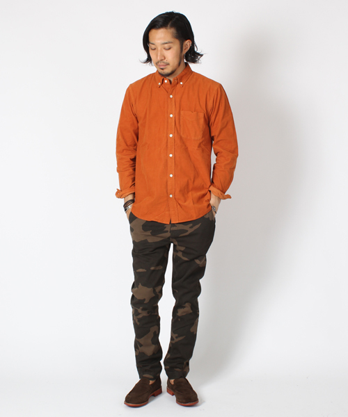 BEAMS（ビームス）の「□BEAMS / コーデュロイ ガーメントダイ ボタンダウンシャツ（シャツ/ブラウス・メンズ・ホワイト/オレンジ/ブルー/ネイビー・SMALL/MEDIUM/LARGE/X-LARGE）」の16枚目の写真