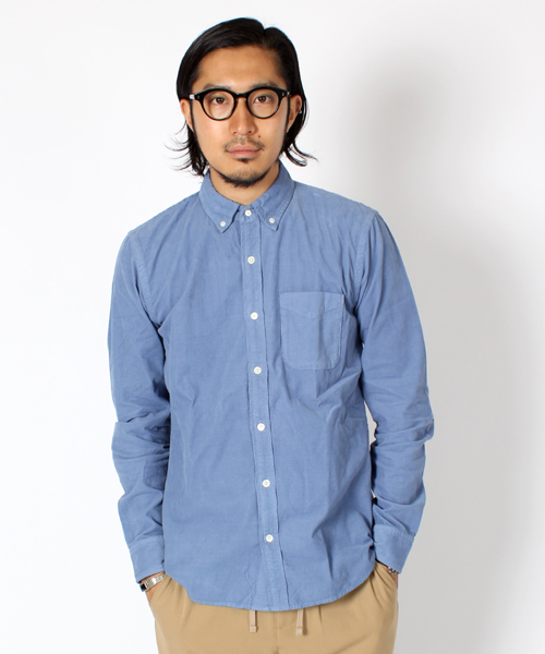 BEAMS（ビームス）の「□BEAMS / コーデュロイ ガーメントダイ ボタンダウンシャツ（シャツ/ブラウス・メンズ・ホワイト/オレンジ/ブルー/ネイビー・SMALL/MEDIUM/LARGE/X-LARGE）」の19枚目の写真