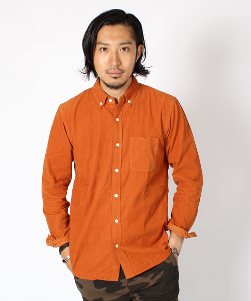 BEAMS（ビームス）の「□BEAMS / コーデュロイ ガーメントダイ ボタンダウンシャツ（シャツ/ブラウス・メンズ・ホワイト/オレンジ/ブルー/ネイビー・SMALL/MEDIUM/LARGE/X-LARGE）」の20枚目の写真