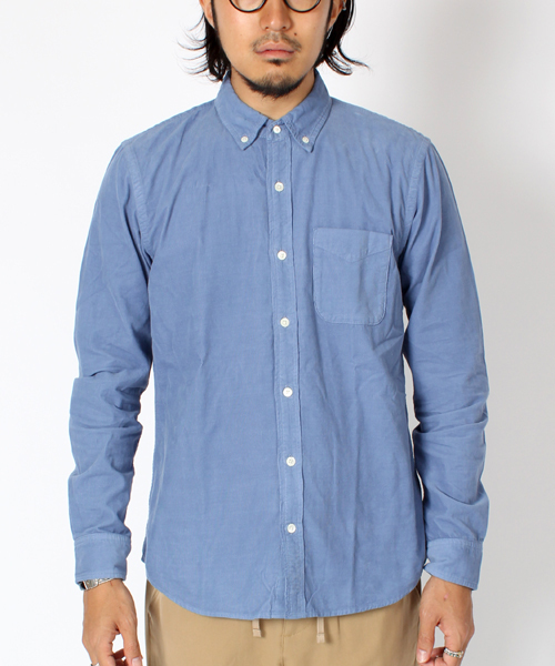 BEAMS（ビームス）の「□BEAMS / コーデュロイ ガーメントダイ ボタンダウンシャツ（シャツ/ブラウス・メンズ・ホワイト/オレンジ/ブルー/ネイビー・SMALL/MEDIUM/LARGE/X-LARGE）」の6枚目の写真