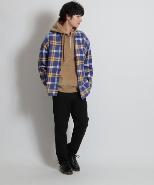 niko and...(ニコアンド)の「フリースハーフジップパーカー(パーカー・メンズ・ブラック/ベージュ/オレンジ/チャコール・MEDIUM/LARGE)」の12枚目の写真