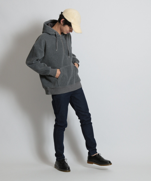 niko and...(ニコアンド)の「フリースハーフジップパーカー(パーカー・メンズ・ブラック/ベージュ/オレンジ/チャコール・MEDIUM/LARGE)」の16枚目の写真