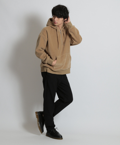 niko and...(ニコアンド)の「フリースハーフジップパーカー(パーカー・メンズ・ブラック/ベージュ/オレンジ/チャコール・MEDIUM/LARGE)」の14枚目の写真