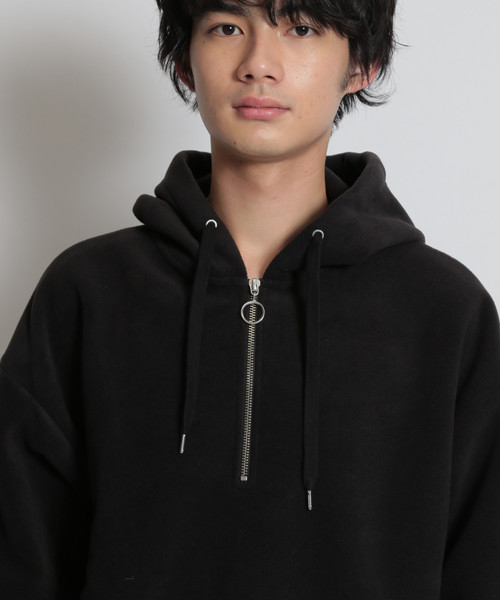 niko and...(ニコアンド)の「フリースハーフジップパーカー(パーカー・メンズ・ブラック/ベージュ/オレンジ/チャコール・MEDIUM/LARGE)」の13枚目の写真