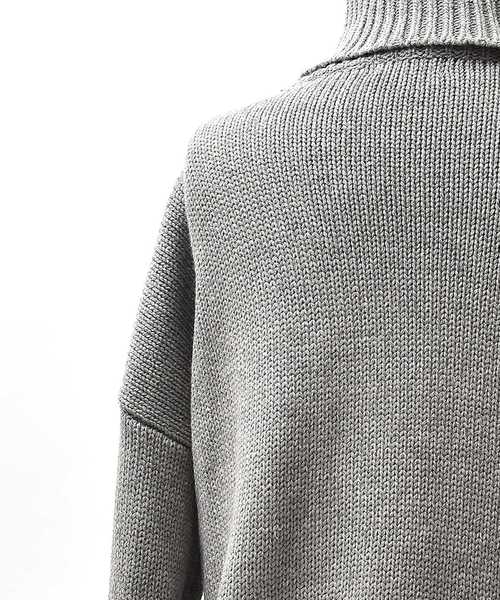 MinoriTY（マイノリティ）の「オーバーサイズ袖切り替えタートルネックニット（ニット/セーター・メンズ・グレー/ブラック/グリーン/テラコッタ・M/L）」の13枚目の写真