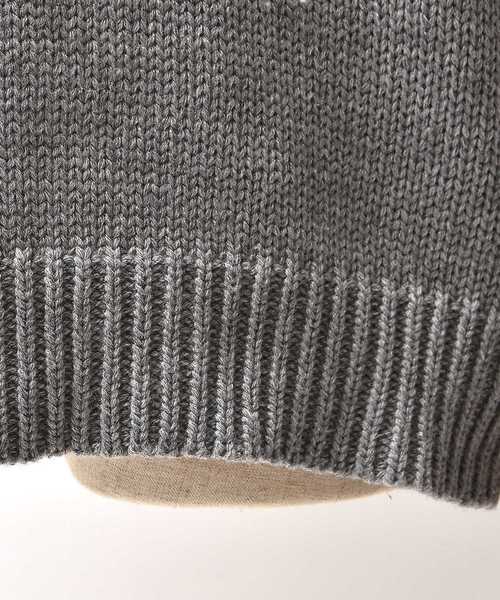 MinoriTY（マイノリティ）の「オーバーサイズ袖切り替えタートルネックニット（ニット/セーター・メンズ・グレー/ブラック/グリーン/テラコッタ・M/L）」の8枚目の写真