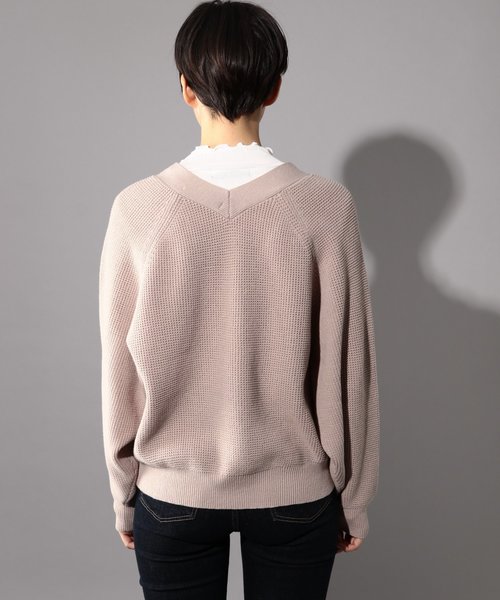 PAGEBOY(ページボーイ)の「ワッフルショートカーディガン(カーディガン/ボレロ・レディース・オフホワイト/ブラック/ベージュ/ライム・FREE)」の15枚目の写真