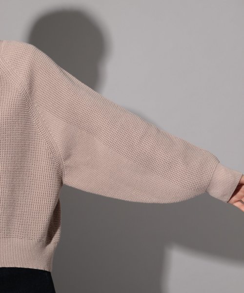 PAGEBOY(ページボーイ)の「ワッフルショートカーディガン(カーディガン/ボレロ・レディース・オフホワイト/ブラック/ベージュ/ライム・FREE)」の9枚目の写真