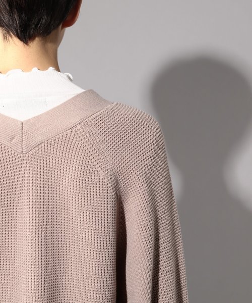 PAGEBOY(ページボーイ)の「ワッフルショートカーディガン(カーディガン/ボレロ・レディース・オフホワイト/ブラック/ベージュ/ライム・FREE)」の11枚目の写真