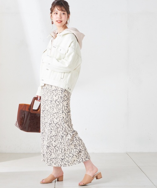 natural couture（ナチュラルクチュール）の「小花柄マーメイドフレアスカート（スカート・レディース・ブラック/ベージュ/グリーン/イエロー/クリーム/ラベンダー/ブラック系その他・FREE）」の12枚目の写真