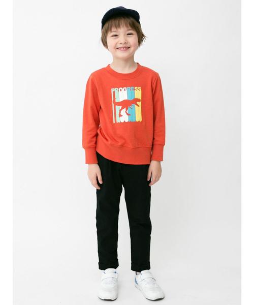 earth music&ecology(アースミュージックアンドエコロジー)の「ダイナソートレーナー ●(Tシャツ/カットソー・キッズ・ライトブルー/オレンジ/杢グレー・100/110/120)」の7枚目の写真