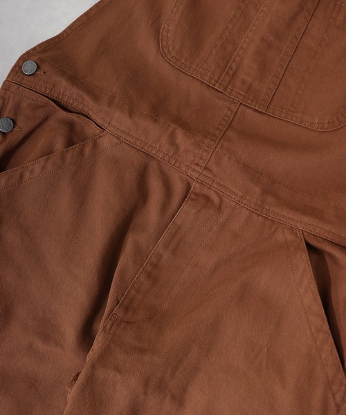 FREE GATE（フリーゲート）の「FREE GATE ワイドシルエット スラブデニム/カツラギ  オーバーオール サロペット（サロペット/オーバーオール・メンズ・ブルー/ダークインディゴブルー/ブラウン/アイボリー/ブラック/ストライプ・S/M/L/XL/XS/LL/SS）」の14枚目の写真