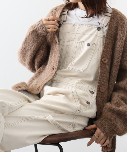 FREE GATE（フリーゲート）の「FREE GATE ワイドシルエット スラブデニム/カツラギ  オーバーオール サロペット（サロペット/オーバーオール・メンズ・ブルー/ダークインディゴブルー/ブラウン/アイボリー/ブラック/ストライプ・S/M/L/XL/XS/LL/SS）」の20枚目の写真