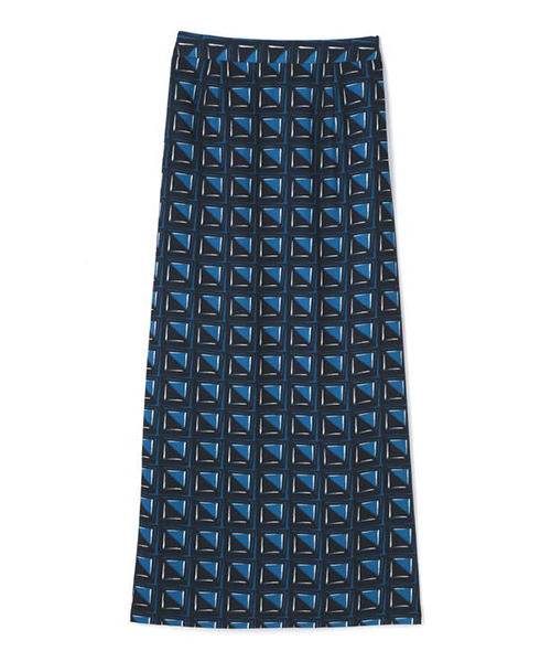 N.（N. Natural Beauty Basic）（エヌエヌナチュラルビューティーベーシック）の「アフリカンプリントタイトマキシスカート（スカート・レディース・ブルー系その他/オレンジ系その他・MEDIUM）」の8枚目の写真