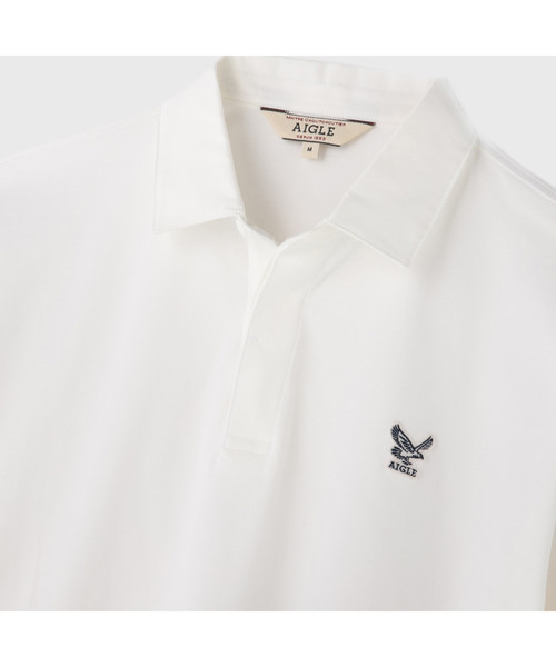 AIGLE（エーグル）の「DFTラガーピケポロ（ポロシャツ・メンズ・ホワイト/グリーン・MEDIUM/LARGE/X-LARGE/SMALL）」の5枚目の写真