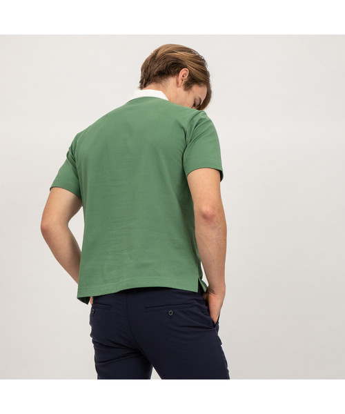 AIGLE（エーグル）の「DFTラガーピケポロ（ポロシャツ・メンズ・ホワイト/グリーン・MEDIUM/LARGE/X-LARGE/SMALL）」の6枚目の写真