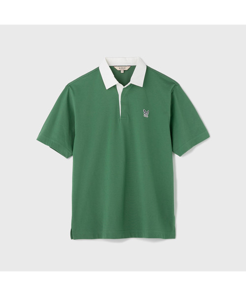 AIGLE（エーグル）の「DFTラガーピケポロ（ポロシャツ・メンズ・ホワイト/グリーン・MEDIUM/LARGE/X-LARGE/SMALL）」の7枚目の写真