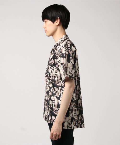 ８(eight)（エイト）の「フォト オープンシャツ 半袖シャツ（シャツ/ブラウス・メンズ・ブラック/ベージュ系その他・MEDIUM/LARGE/X-LARGE）」の3枚目の写真