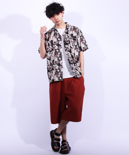 ８(eight)（エイト）の「フォト オープンシャツ 半袖シャツ（シャツ/ブラウス・メンズ・ブラック/ベージュ系その他・MEDIUM/LARGE/X-LARGE）」の20枚目の写真