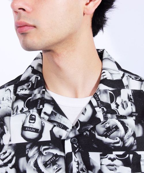 ８(eight)（エイト）の「フォト オープンシャツ 半袖シャツ（シャツ/ブラウス・メンズ・ブラック/ベージュ系その他・MEDIUM/LARGE/X-LARGE）」の14枚目の写真