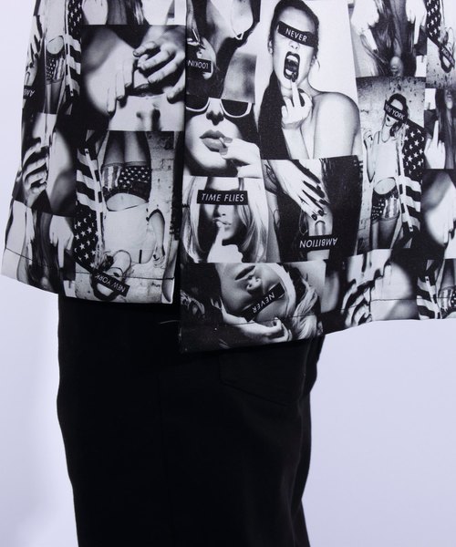 ８(eight)（エイト）の「フォト オープンシャツ 半袖シャツ（シャツ/ブラウス・メンズ・ブラック/ベージュ系その他・MEDIUM/LARGE/X-LARGE）」の12枚目の写真