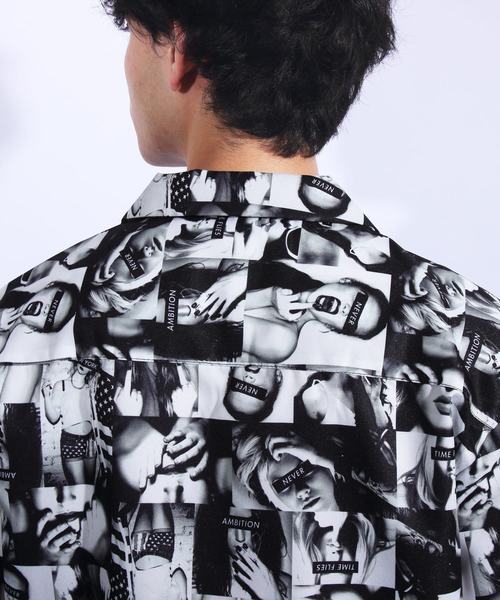 ８(eight)（エイト）の「フォト オープンシャツ 半袖シャツ（シャツ/ブラウス・メンズ・ブラック/ベージュ系その他・MEDIUM/LARGE/X-LARGE）」の10枚目の写真