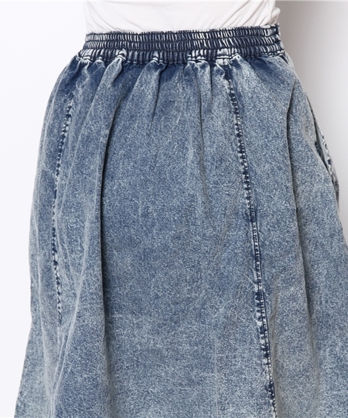 WEGO（ウィゴー）の「WEGO/デニムミドルフレアスカート（デニムスカート・レディース・ブルー系その他/インディゴブルー/ホワイト・FREE）」の10枚目の写真