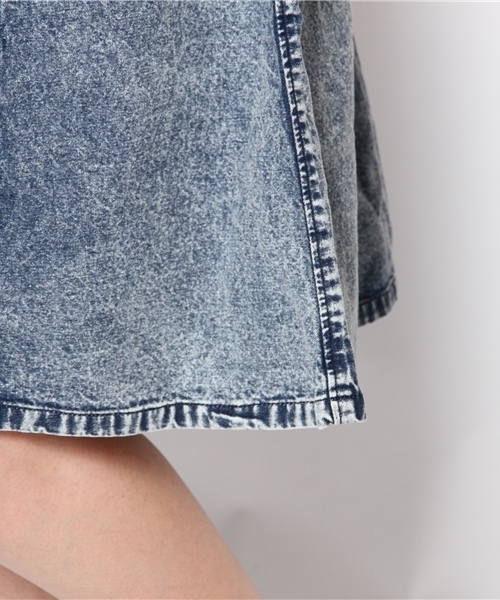 WEGO（ウィゴー）の「WEGO/デニムミドルフレアスカート（デニムスカート・レディース・ブルー系その他/インディゴブルー/ホワイト・FREE）」の5枚目の写真