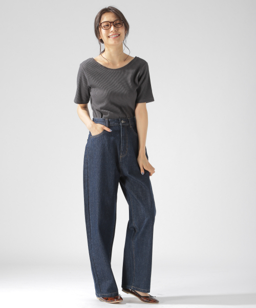 BAYFLOW（ベイフロー）の「ルーズストレートデニム 19AW（デニムパンツ・レディース・オフホワイト/ネイビー/ブラック/ブルー・MEDIUM/LARGE/SMALL）」の19枚目の写真